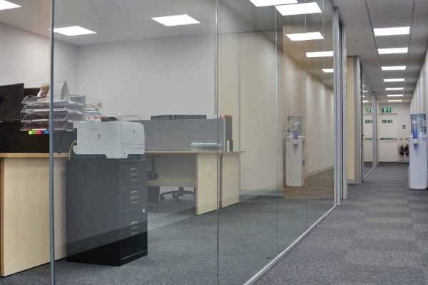 Glass partitions
