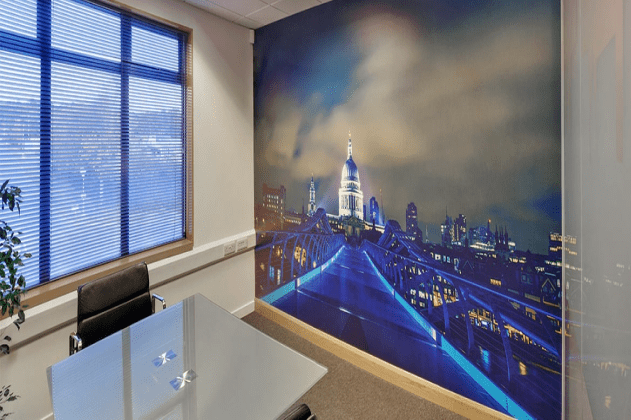 Office refurbishment in Poole for Extreme, with London inspired artwork