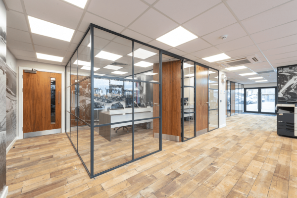 Office fit out and glass partitions in Shaftesbury