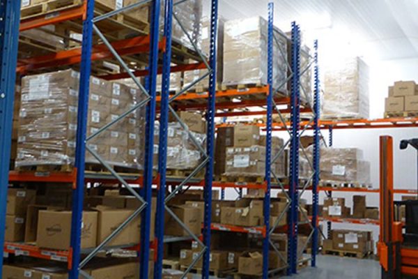 Stock on metal racking