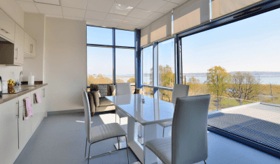 canteen area with a sunny view