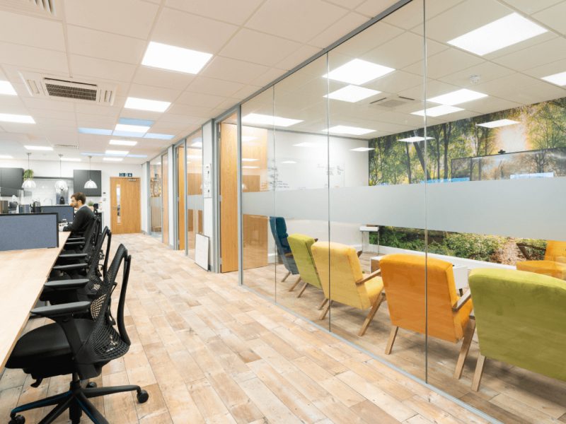 Glazed Partitions Bright Office